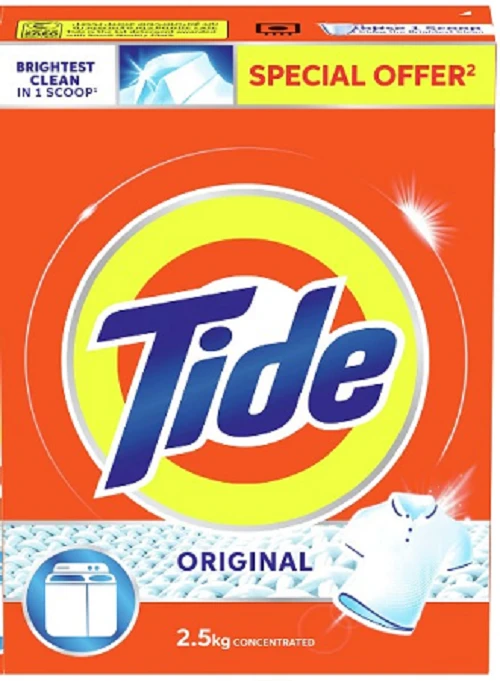 Tide Detergent Powder 4&#215;2.5kg (Blue) texture