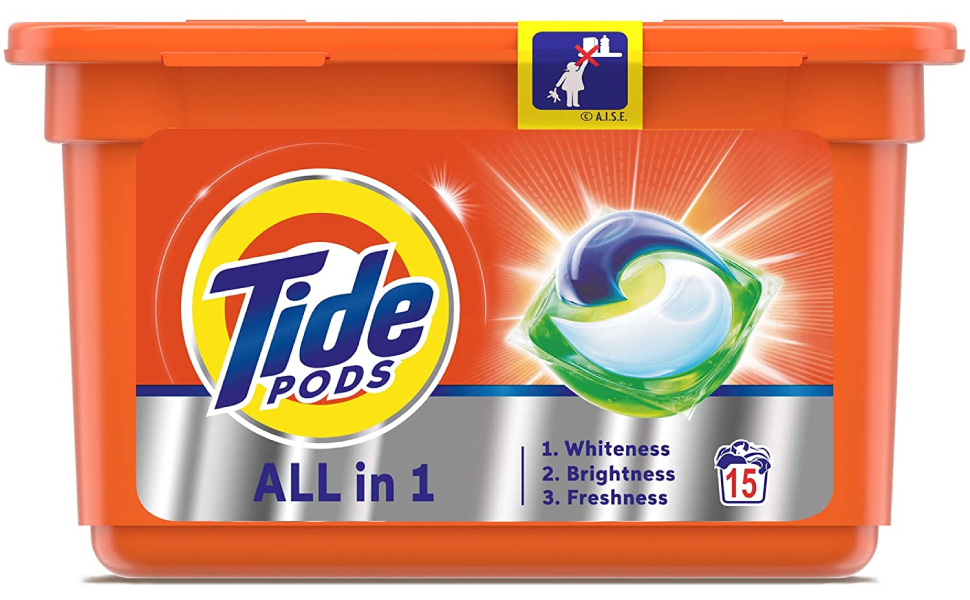 Tide PODS ALL in 1 – 6 Box x 15 Capsules texture