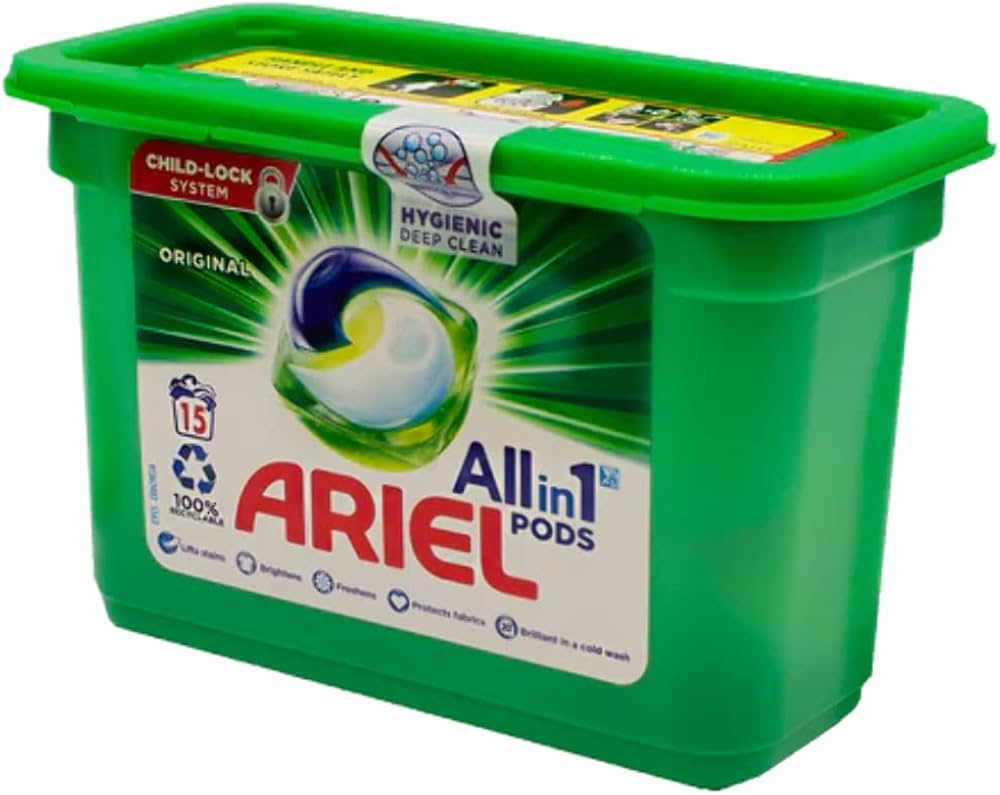 Ariel All-in-1 Laundry Pods – 15 Capsules (Box of 6) texture