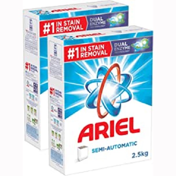 Ariel Semi-Automatic Detergent Powder – 4 x 2.5 kg (Blue)