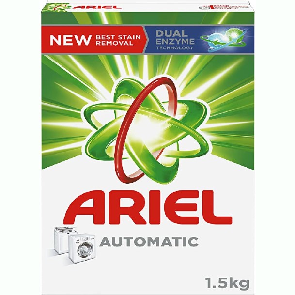 Ariel Automatic Detergent Powder – 1.5 kg (Pack of 6) – Green