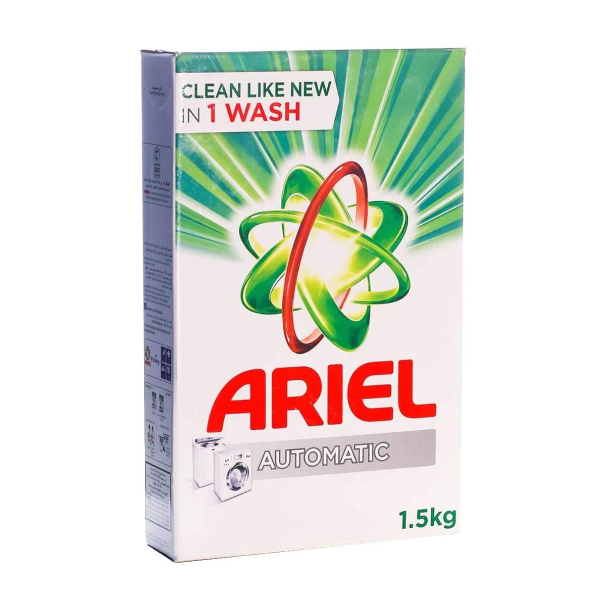Ariel Automatic Detergent Powder – 1.5 kg (Pack of 6) – Green texture