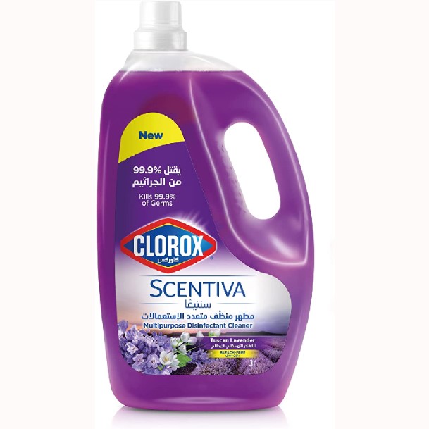 Clorox Scentiva Floor Cleaner – Tuscan Lavender 3 L (Pack of 4)