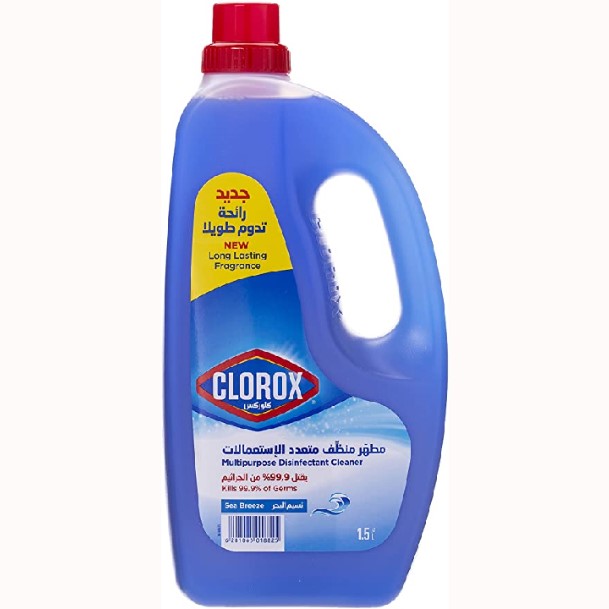 Clorox Multipurpose Disinfectant Cleaner – Sea Breeze 1.5 L (Pack of 8)
